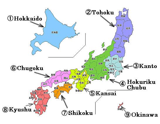 All over Japan diagram
